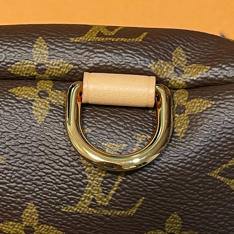 LV 經典Monogram老花小牛皮飾邊拉鍊腰包/胸包/斜背包-16