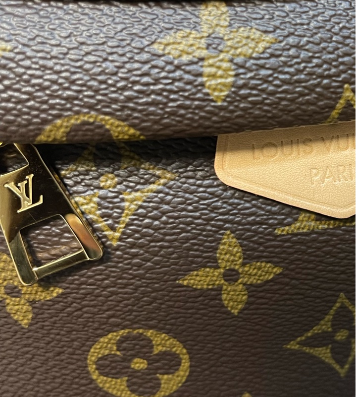 LV 經典Monogram老花小牛皮飾邊拉鍊腰包/胸包/斜背包-18