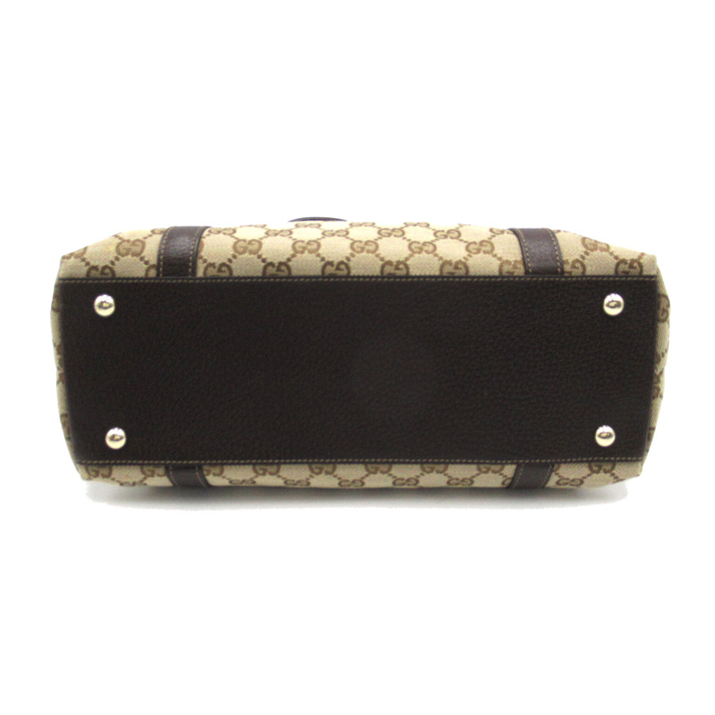 【日本直送】GUCCI Abbey Line 手袋 141470 GG 帆布米色棕色二手女式 GHW-3