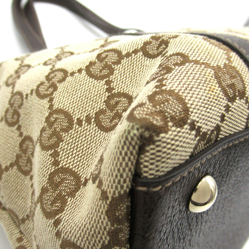 【日本直送】GUCCI Abbey Line 手袋 141470 GG 帆布米色棕色二手女式 GHW-11