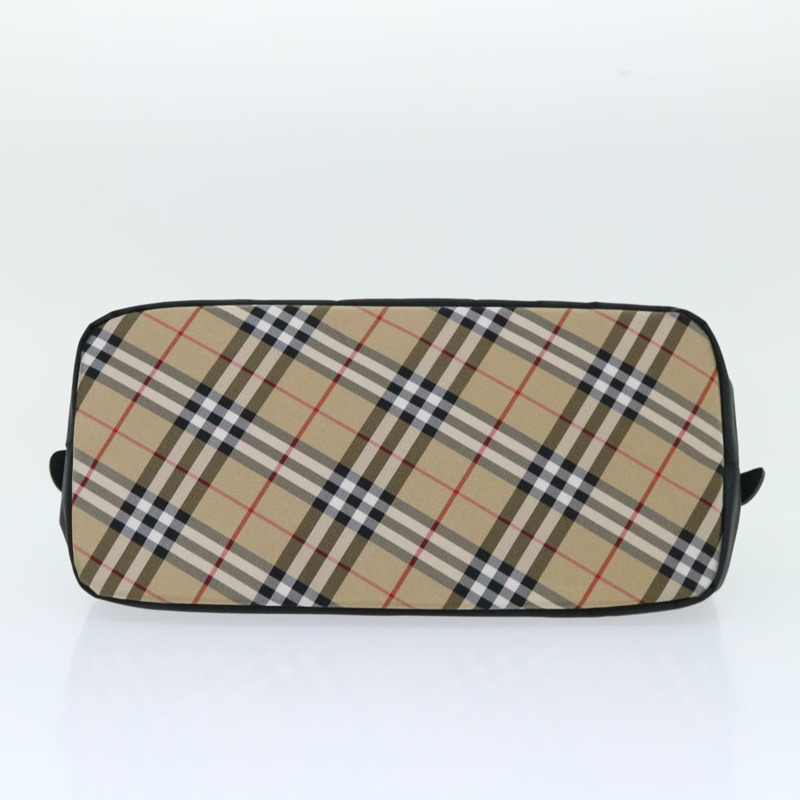 【日本直送】Burberrys Nova Check Blue Label 手提包 尼龍 黑色 米色 正品 hk826-4