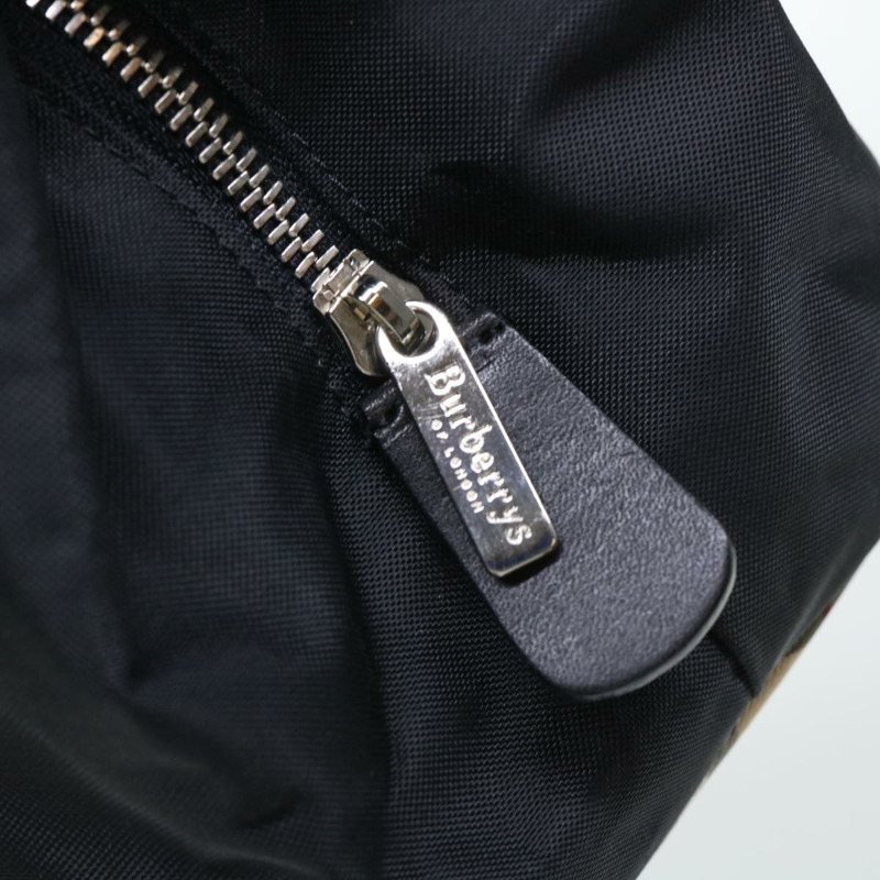 【日本直送】Burberrys Nova Check Blue Label 手提包 尼龍 黑色 米色 正品 hk826-8