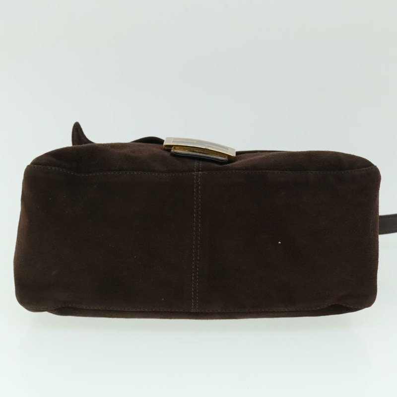 【日本直送】FENDI Mamma Baguette 單肩包絨面革棕色正品 ki3319-4
