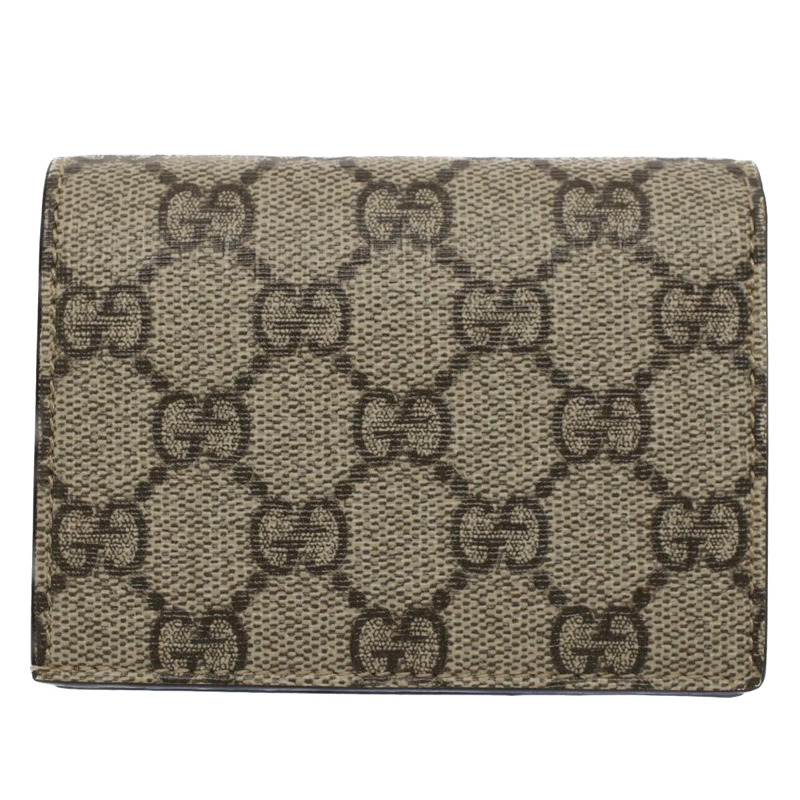 【日本直送】GUCCI GG 帆布櫻桃木錢包 PVC 皮革米色 476050 正品 th3983-2