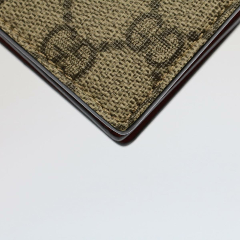 【日本直送】GUCCI GG 帆布櫻桃木錢包 PVC 皮革米色 476050 正品 th3983-9