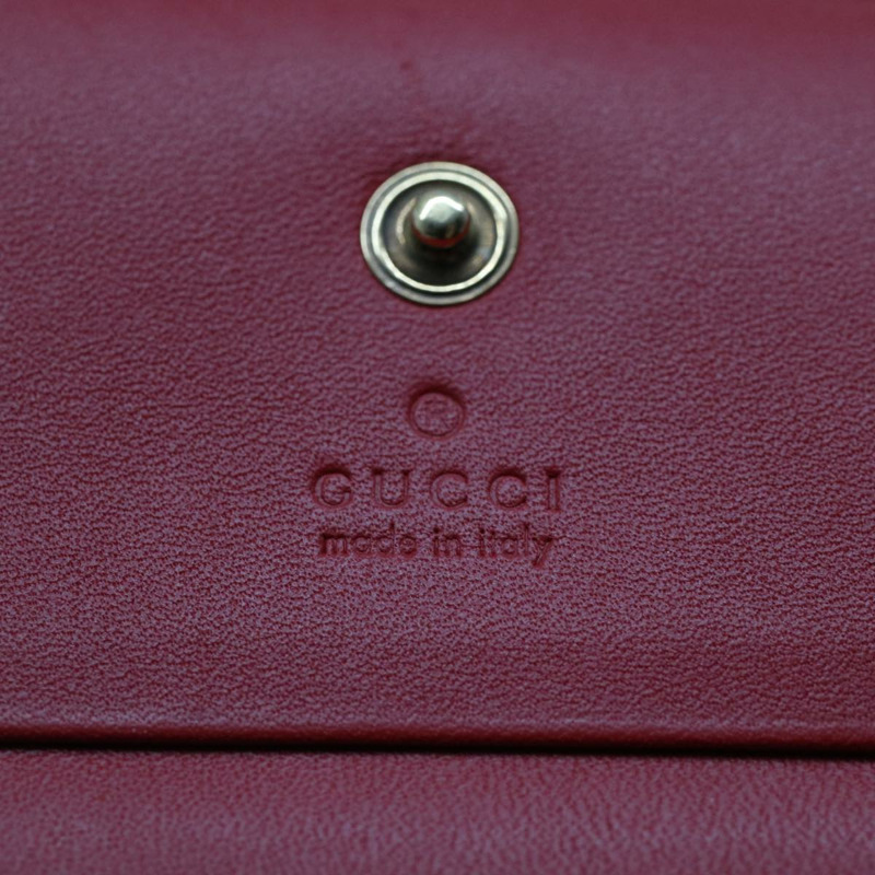 【日本直送】GUCCI GG 帆布櫻桃木錢包 PVC 皮革米色 476050 正品 th3983-12