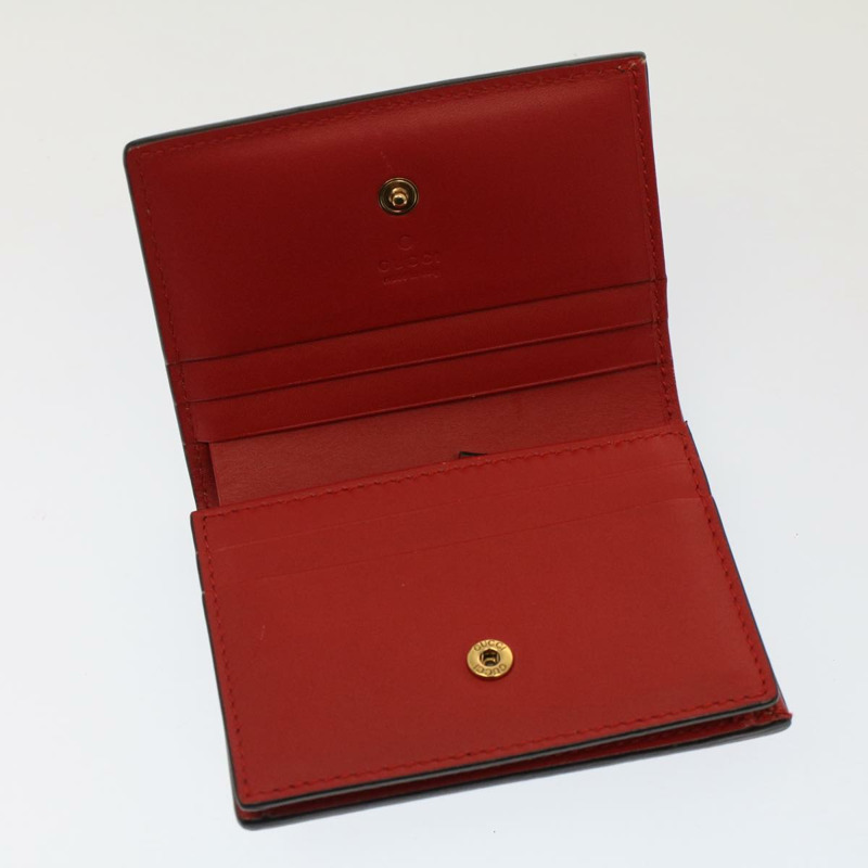 【日本直送】GUCCI GG 帆布櫻桃木錢包 PVC 皮革米色 476050 正品 th3983-13