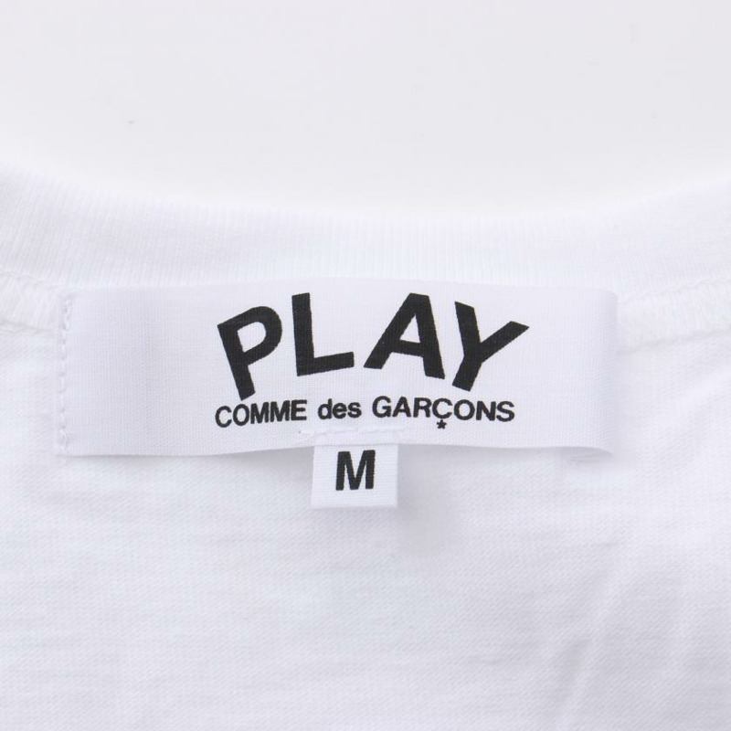 【日本直送】 PLAY COMME des GARCONS 玩 康美 德斯 加康斯 T恤 心型貼片 棉布 白色-2