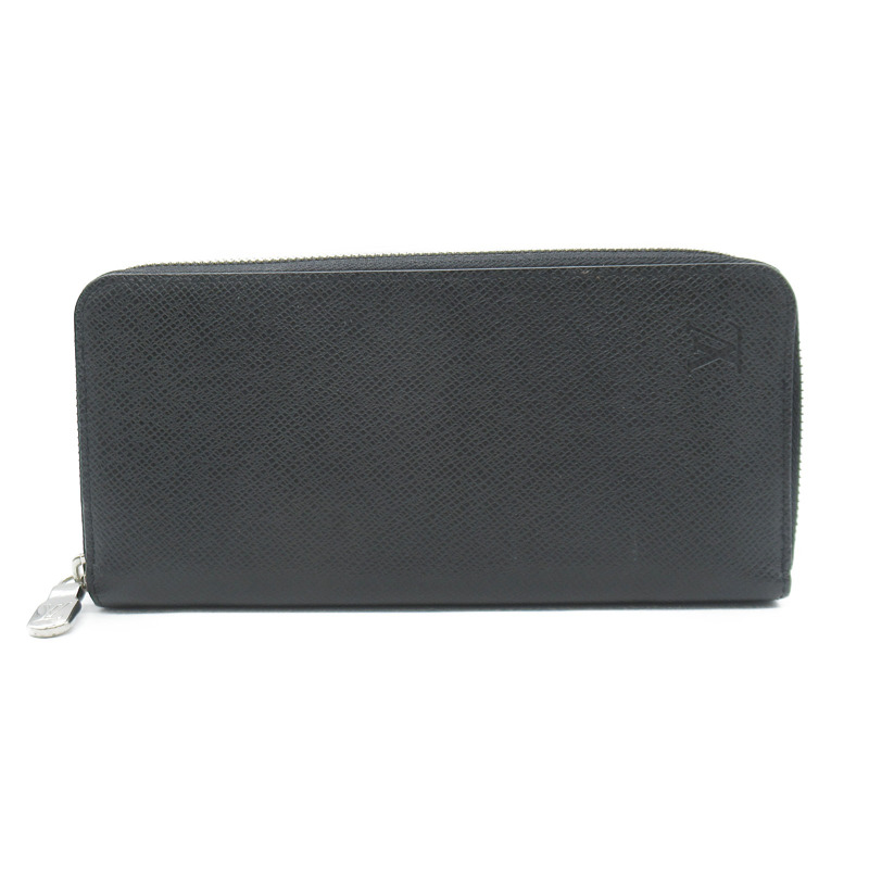 【日本直送】路易威登 Zippy 皮夾垂直圓長皮夾 M30503 Taiga 皮革黑黑二手男女通用-0