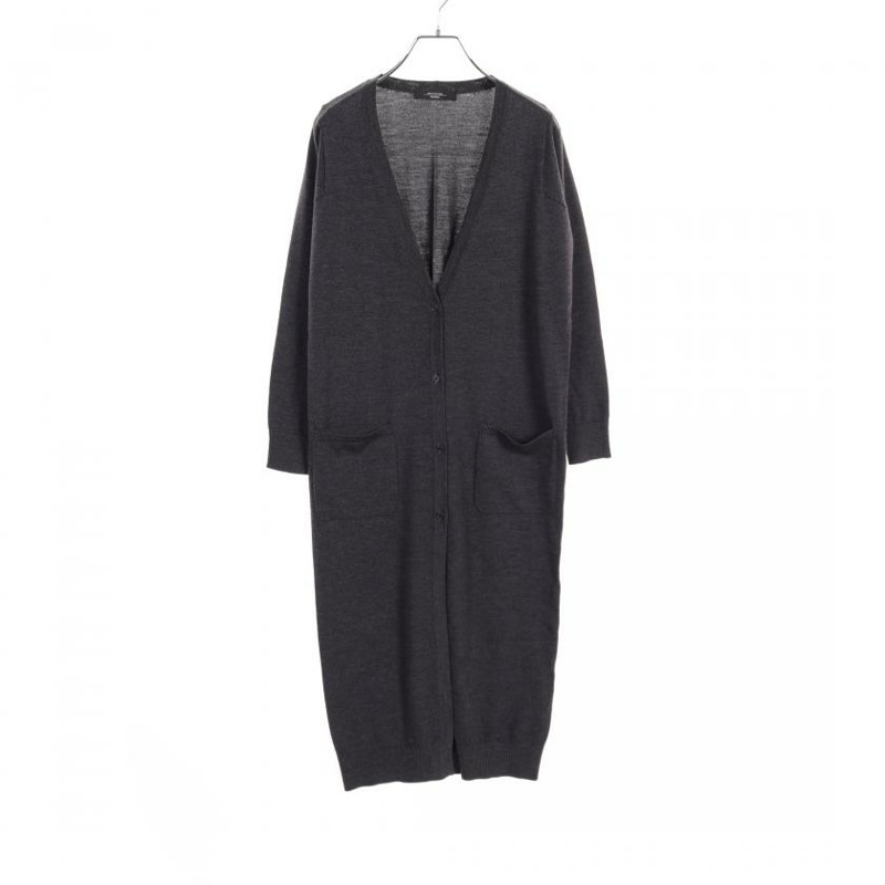 【日本直送】 Max Mara Weekend 最大限度 瑪拉 週末 長 開襟衫 沃爾 灰色-0