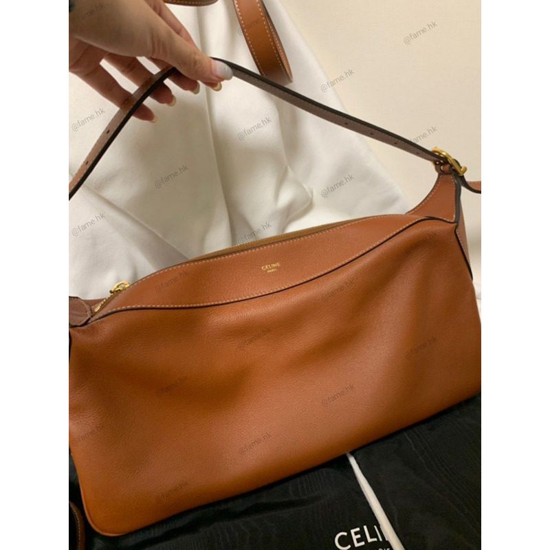 Celine medium romy 柔軟牛皮革中型手袋 (黃褐色) 197443DPJ.04LU-1