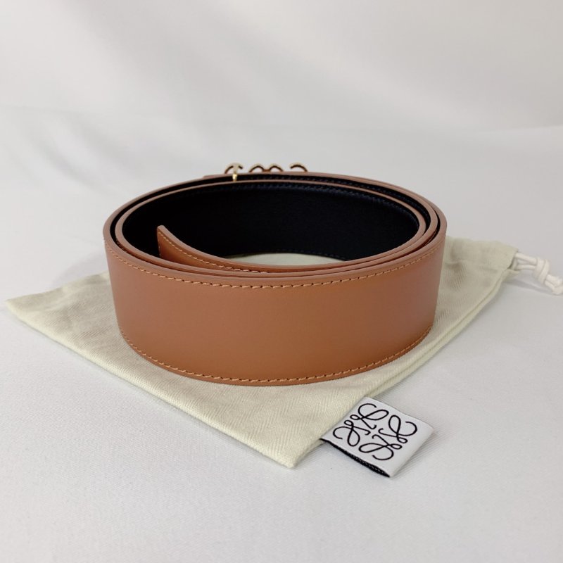 LOEWE Anagram光滑小牛皮腰帶-1