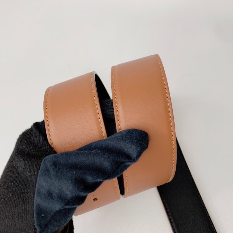 LOEWE Anagram光滑小牛皮腰帶-4