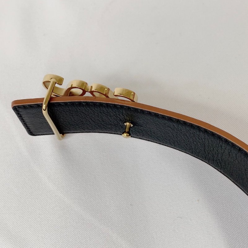 LOEWE Anagram光滑小牛皮腰帶-5