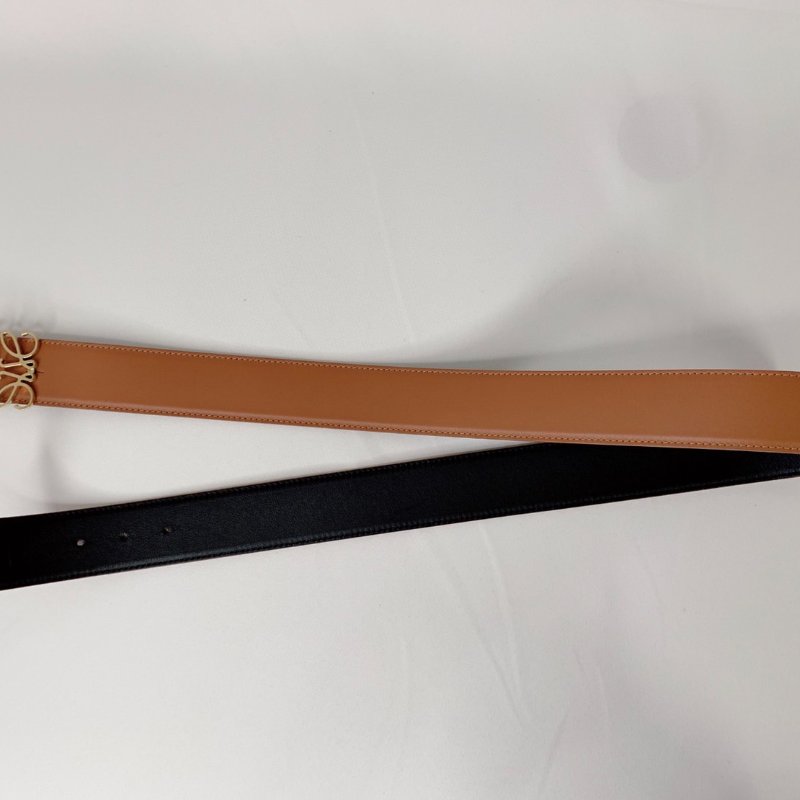 LOEWE Anagram光滑小牛皮腰帶-7