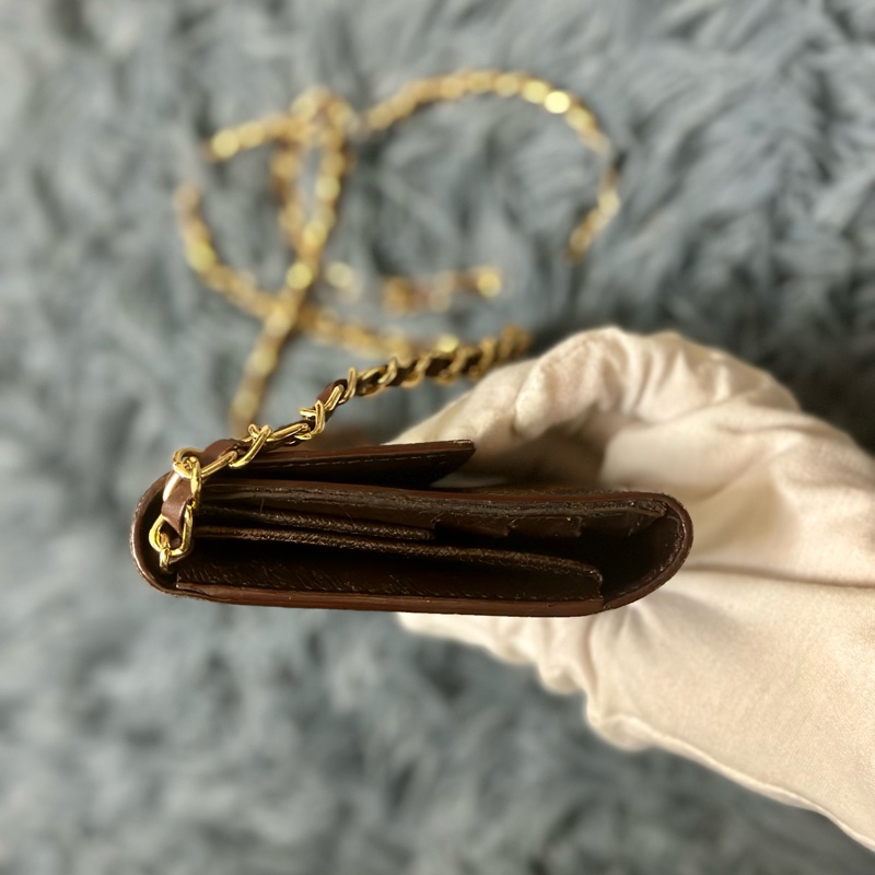🔥甜價出清🔥9新 #lv 經典 #棋盤格 #斜背 #長夾 #woc-6
