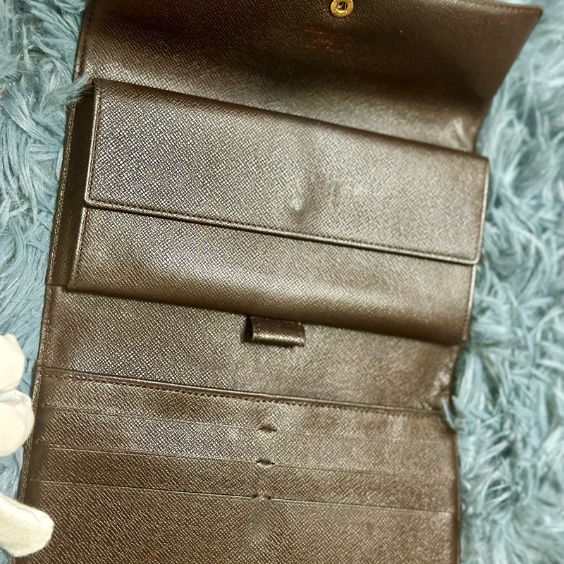 🔥甜價出清🔥9新 #lv 經典 #棋盤格 #斜背 #長夾 #woc-10