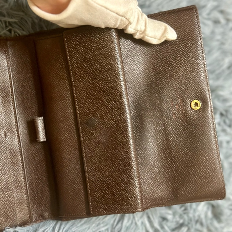 🔥甜價出清🔥9新 #lv 經典 #棋盤格 #斜背 #長夾 #woc-11