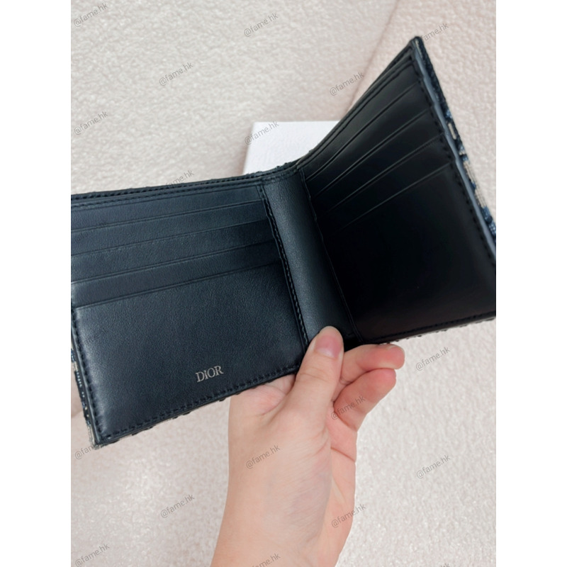(現貨)DIOR Oblique Wallet 藍色老花錢包銀包 (米色和黑色) 20BBH027YSE_H05E-2