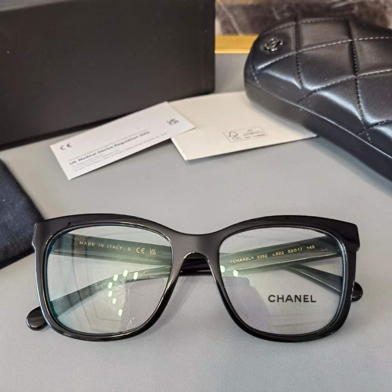 Chanel ch3392 權誌龍爆款 金字 黑標logo 鏡框 光學眼鏡 可配度數-1