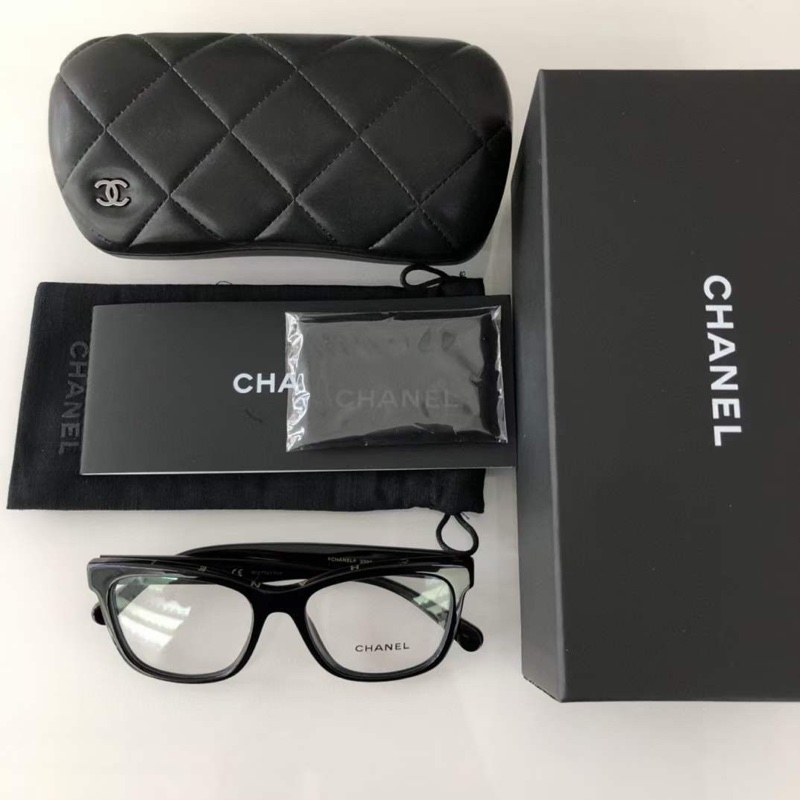 Chanel ch3392 權誌龍爆款 金字 黑標logo 鏡框 光學眼鏡 可配度數-4