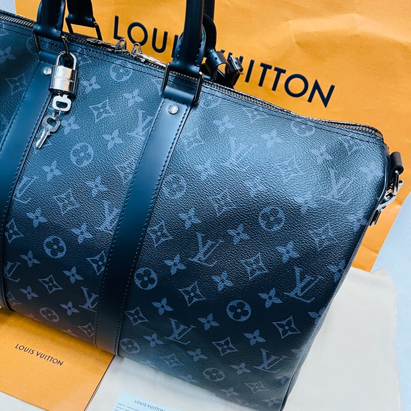 Louis Vuitton Keepall 45 旅行包 （M40569#新款晶片款）-3