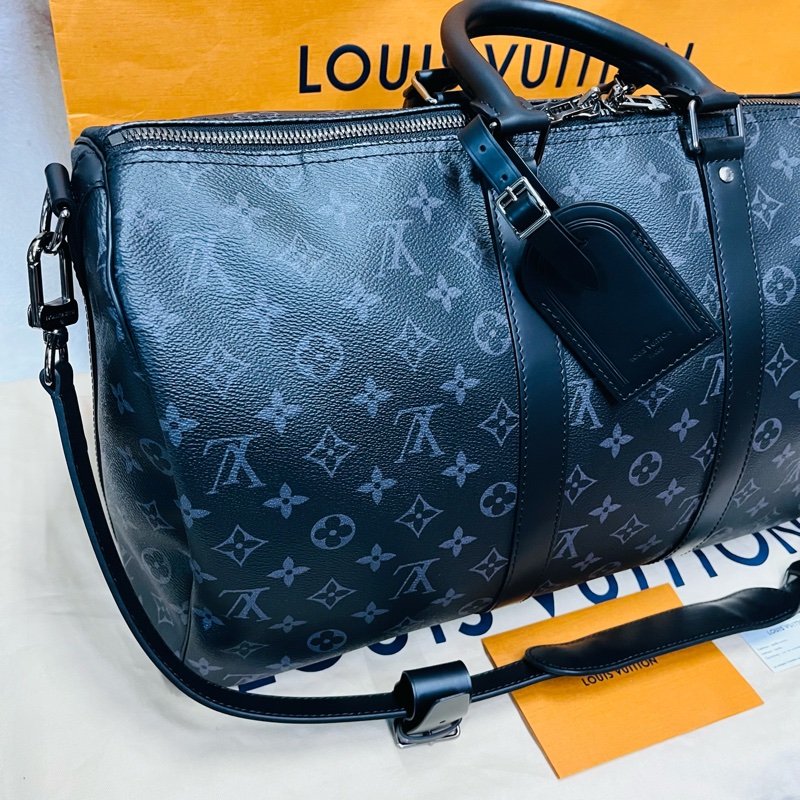 Louis Vuitton Keepall 45 旅行包 （M40569#新款晶片款）-7