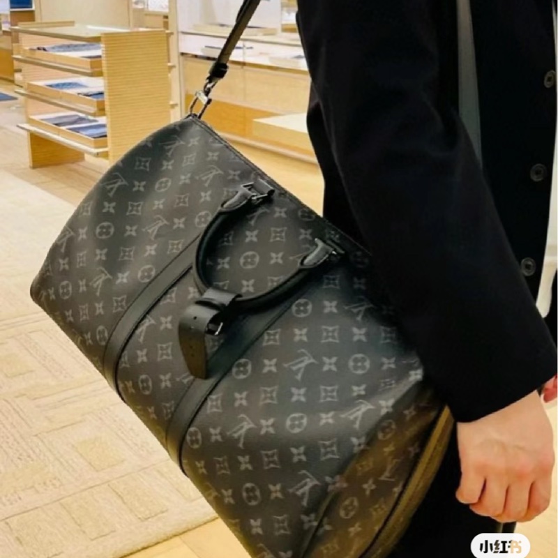 Louis Vuitton Keepall 45 旅行包 （M40569#新款晶片款）-29