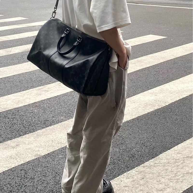 Louis Vuitton Keepall 45 旅行包 （M40569#新款晶片款）-32