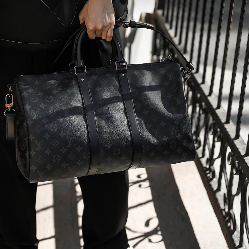 Louis Vuitton Keepall 45 旅行包 （M40569#新款晶片款）-35