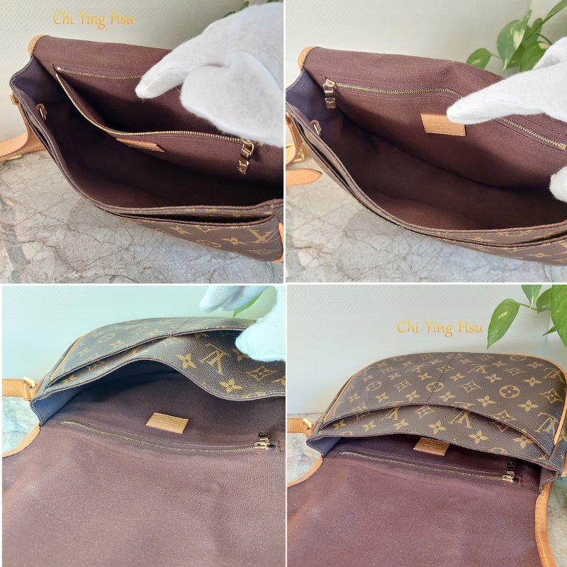 LV斜背包M40474 🎀實品拍照🎀經典Menilmontant PM抓皺圓弧斜背包~二手品-8