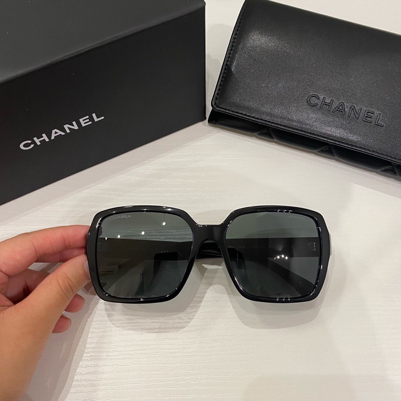 Chanel ch5408 白字黑框太陽眼鏡-2