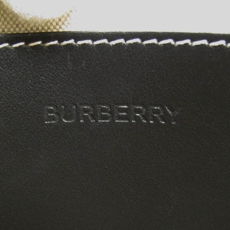 【日本直送】Burberry HORSEFERRY 印花棉帆布腰包 8038902 男士，女士帆布，皮革斜背包黑色，灰白色-8