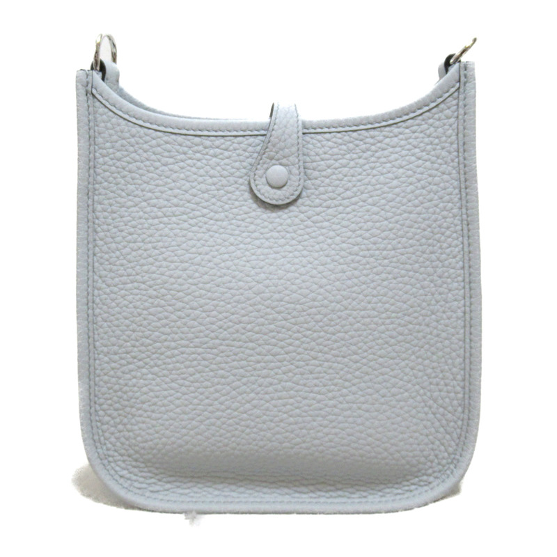 【日本直送】HERMES Evelyne 亞馬遜 3PM 單肩包 Clemence 皮革 藍色 淺色 二手 B SHW-1
