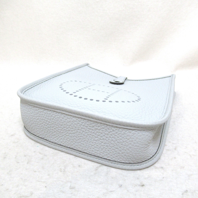 【日本直送】HERMES Evelyne 亞馬遜 3PM 單肩包 Clemence 皮革 藍色 淺色 二手 B SHW-3