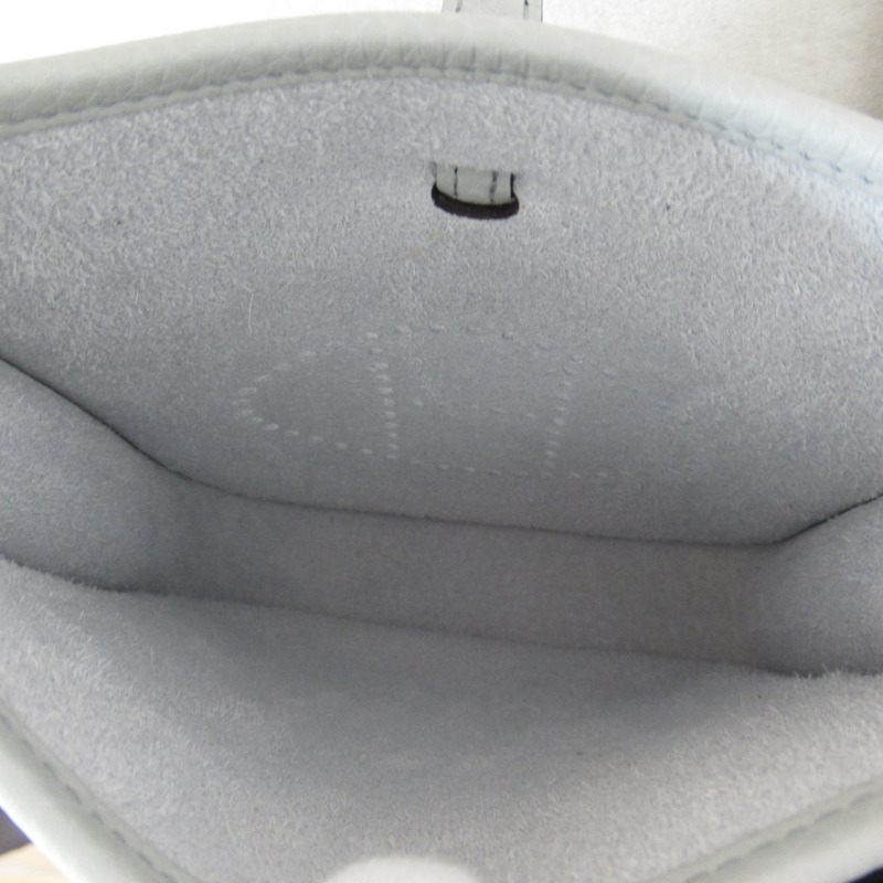 【日本直送】HERMES Evelyne 亞馬遜 3PM 單肩包 Clemence 皮革 藍色 淺色 二手 B SHW-4