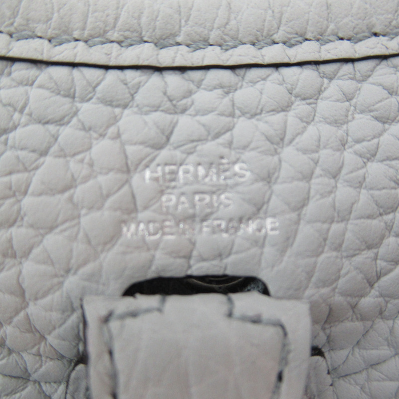 【日本直送】HERMES Evelyne 亞馬遜 3PM 單肩包 Clemence 皮革 藍色 淺色 二手 B SHW-5