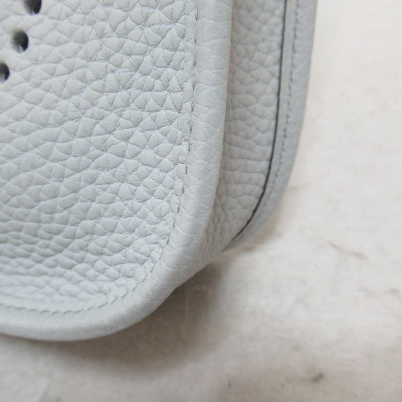 【日本直送】HERMES Evelyne 亞馬遜 3PM 單肩包 Clemence 皮革 藍色 淺色 二手 B SHW-8