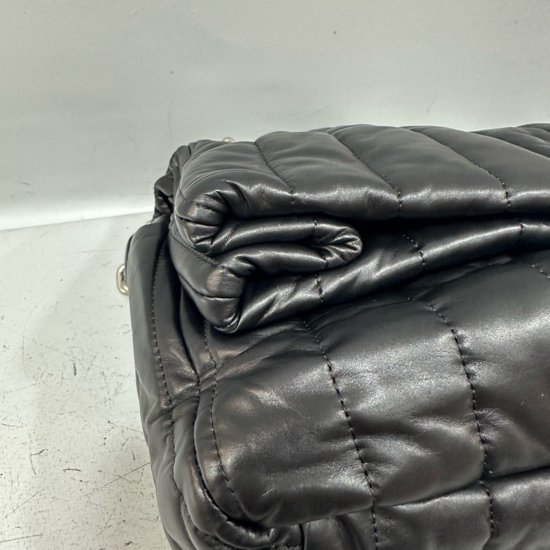 Hoshi同款🐯Balenciaga 765945黑牛皮銀釦Monaco斜背包中號-27