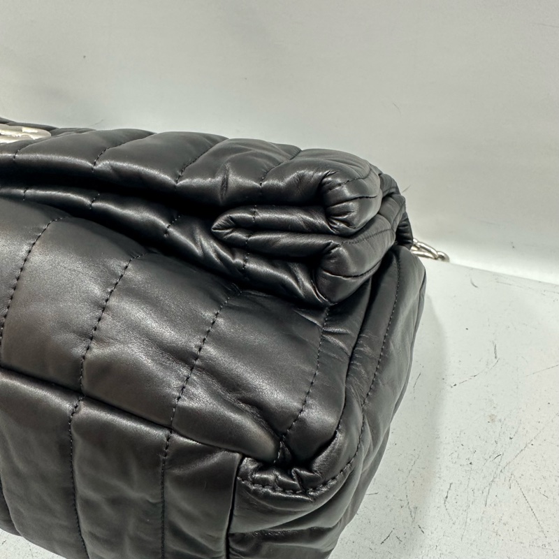 Hoshi同款🐯Balenciaga 765945黑牛皮銀釦Monaco斜背包中號-29