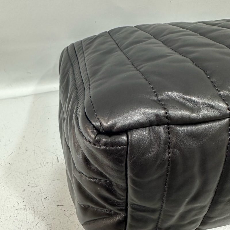 Hoshi同款🐯Balenciaga 765945黑牛皮銀釦Monaco斜背包中號-32