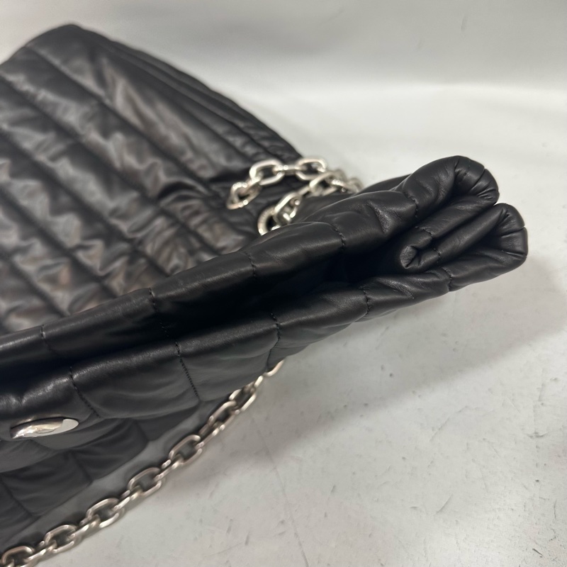 Hoshi同款🐯Balenciaga 765945黑牛皮銀釦Monaco斜背包中號-68