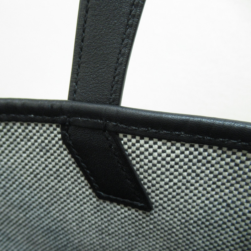 【日本直送】HERMES H en Vie PM 單肩托特包 Z Swift 皮革 H 印花布 米色 黑色 二手-11