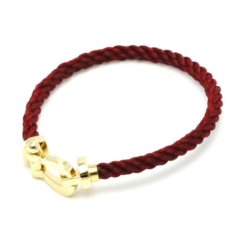 【日本直送】Fred Force 10 大不銹鋼、黃金 (18K) 無石吊飾手鍊 金色-0