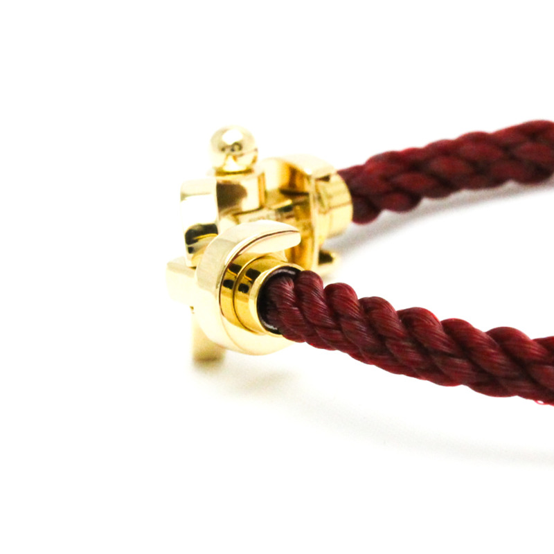 【日本直送】Fred Force 10 大不銹鋼、黃金 (18K) 無石吊飾手鍊 金色-2