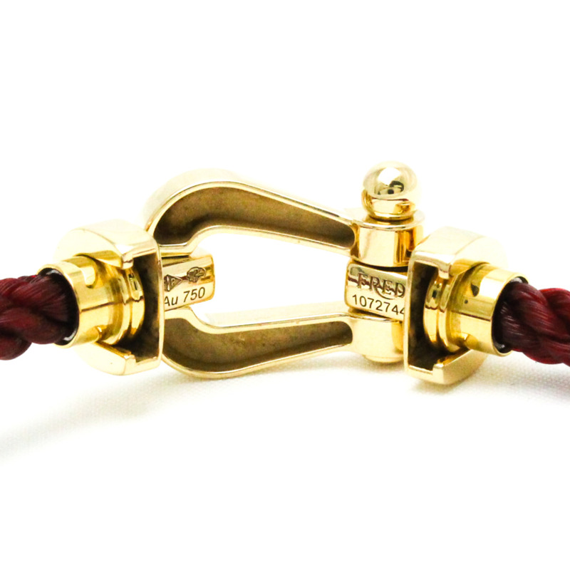 【日本直送】Fred Force 10 大不銹鋼、黃金 (18K) 無石吊飾手鍊 金色-5