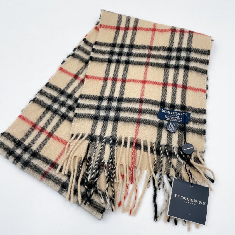 BURBERRY 100% 喀什米爾圍巾 (駝色)-0