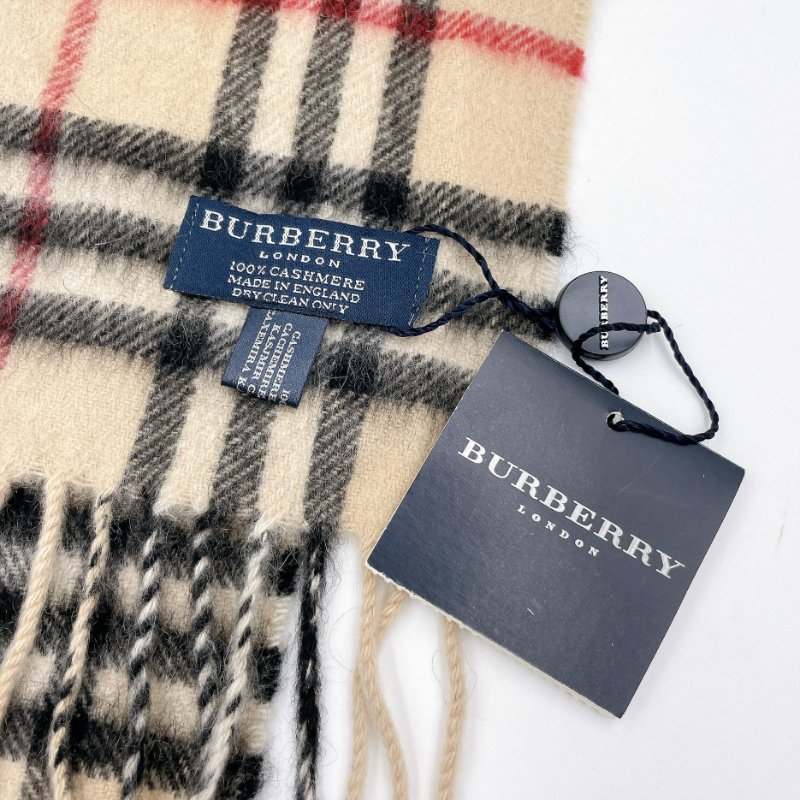 BURBERRY 100% 喀什米爾圍巾 (駝色)-1