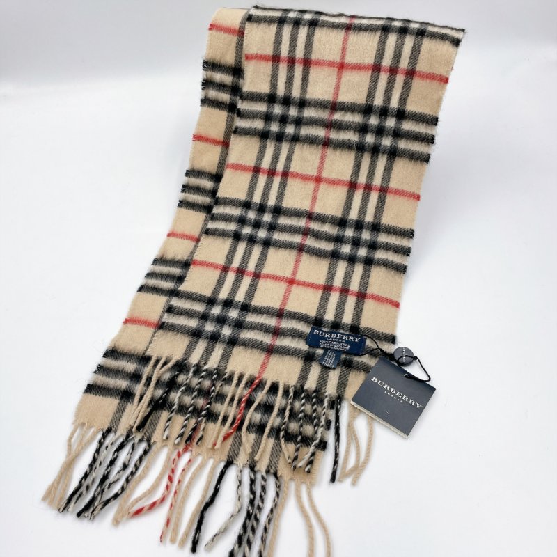 BURBERRY 100% 喀什米爾圍巾 (駝色)-3