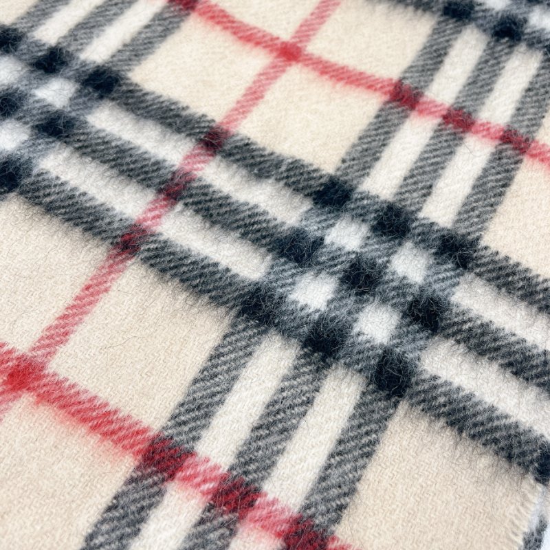 BURBERRY 100% 喀什米爾圍巾 (駝色)-4